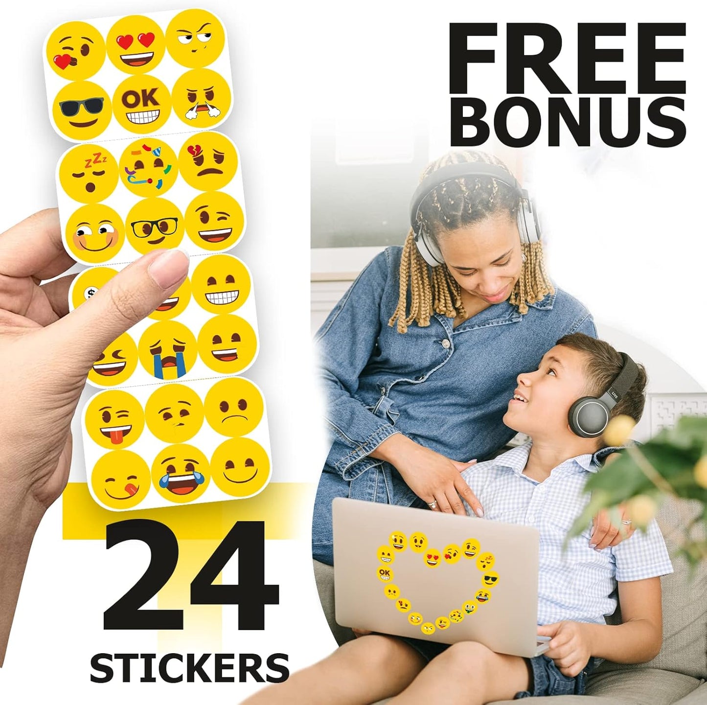 54 Emoji Magnets Refrigerator Magnets Fridge Magnets for Whiteboard Locker Decorative Magnets - Cute Funny Magnets for School Home Kitchen Office Gift for Family and Friend
