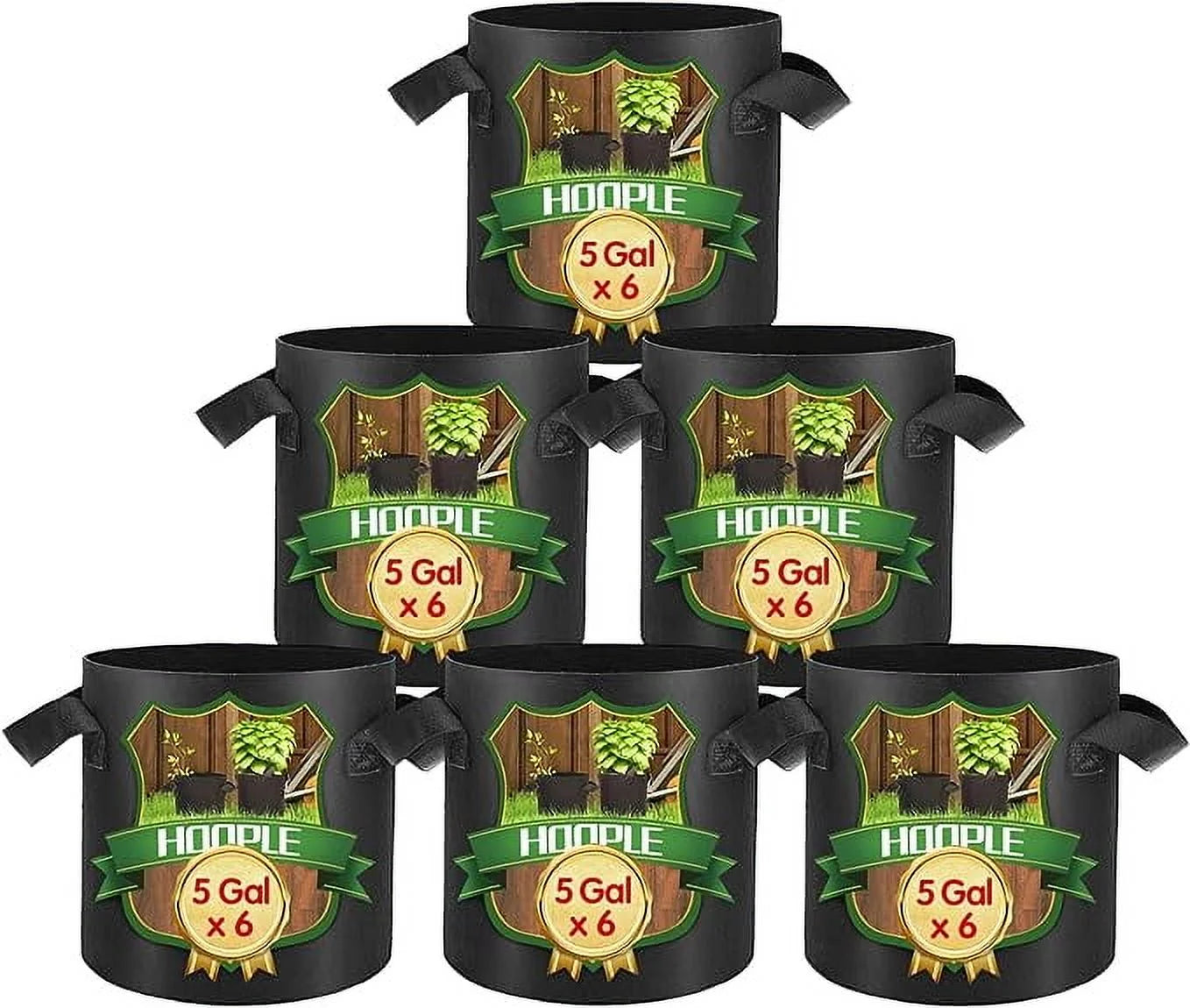 20 Gal Cylindrical Grow Bag with Handles (6 Count)