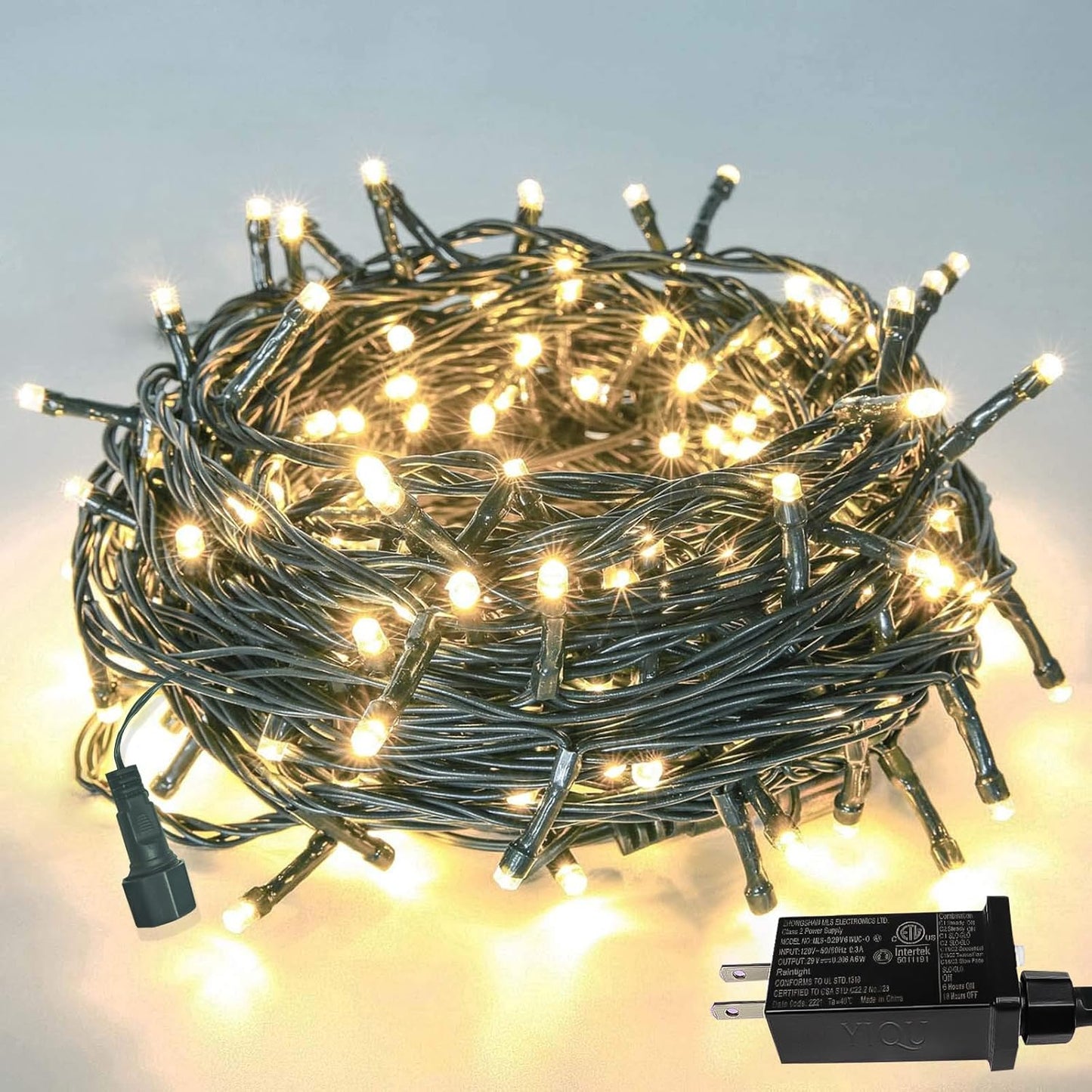 Upgraded 82FT 200 LED Christmas String Lights Outdoor/Indoor (Extendable Green Wire, Ultra-Bright with 8 Modes, UL Certified), Fairy String Lights for Xmas Tree Holiday Party Decoration, Warm White