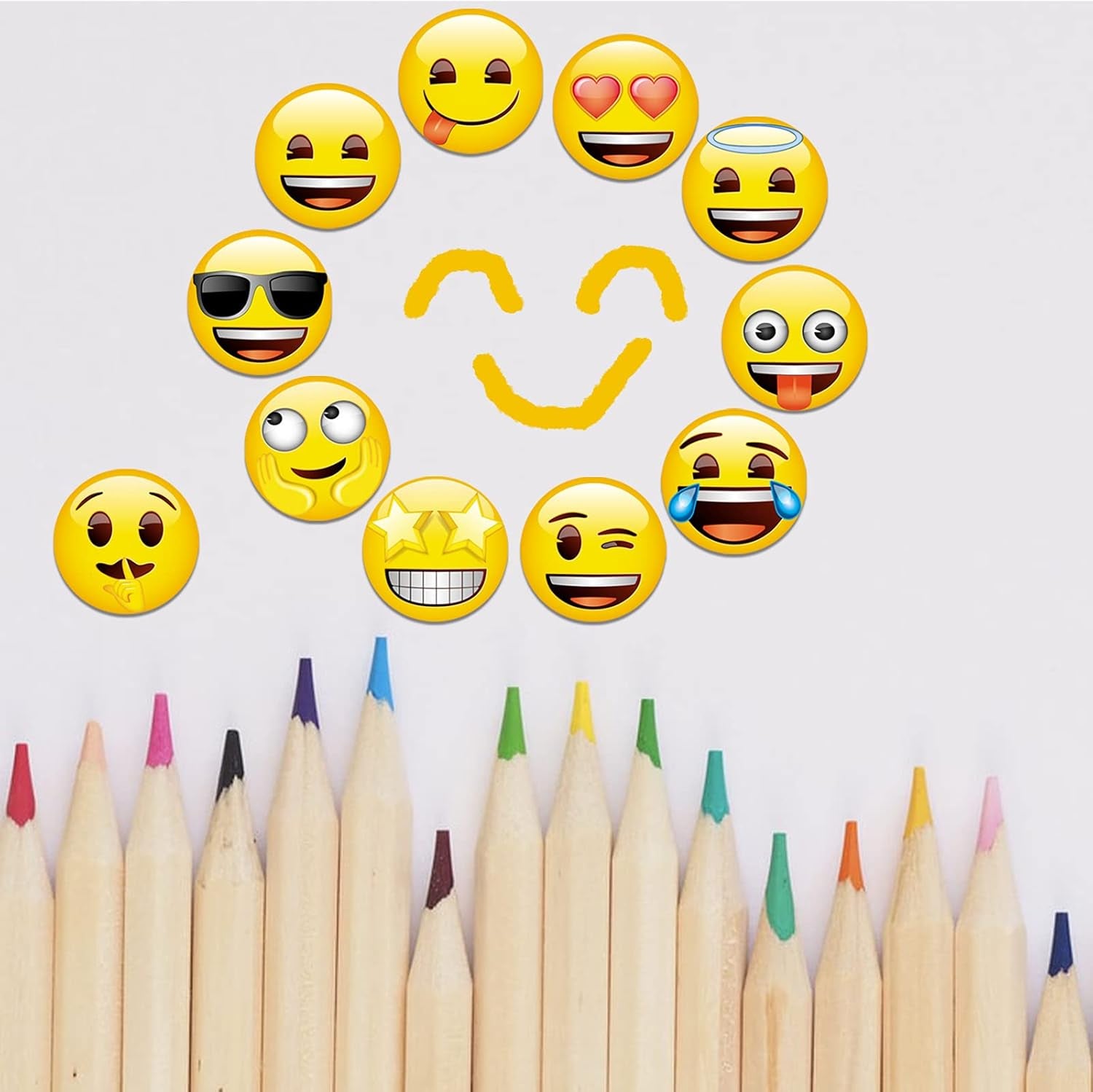 54 Emoji Magnets Refrigerator Magnets Fridge Magnets for Whiteboard Locker Decorative Magnets - Cute Funny Magnets for School Home Kitchen Office Gift for Family and Friend