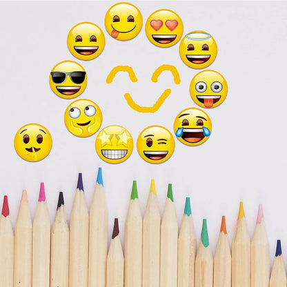 54 Emoji Magnets Refrigerator Magnets Fridge Magnets for Whiteboard Locker Decorative Magnets - Cute Funny Magnets for School Home Kitchen Office Gift for Family and Friend