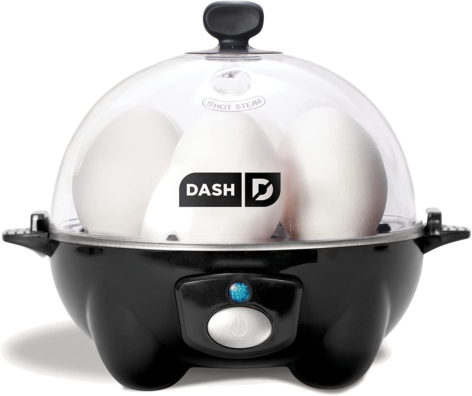 Rapid Egg Cooker: 6 Egg Capacity Electric Egg Cooker for Hard Boiled Eggs, Poached Eggs, Scrambled Eggs, or Omelets with Auto Shut off Feature - Black (DEC005BK)